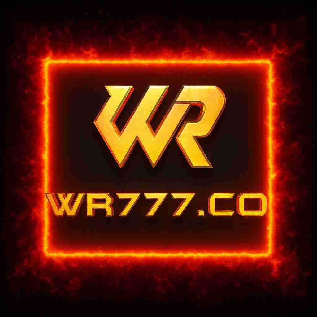 WR777 game logo fire border HD — official WR777 gaming homepage image